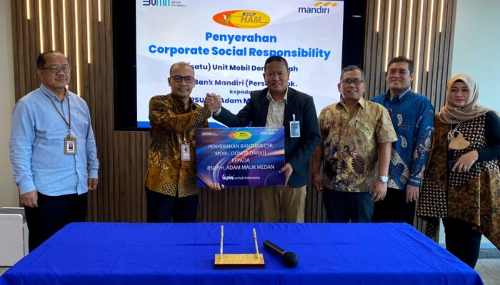 Perkuat Layanan Kesehatan Masyarakat, Bank Mandiri Serahkan Mobil Donor Darah Ke RSUP H. Adam Malik