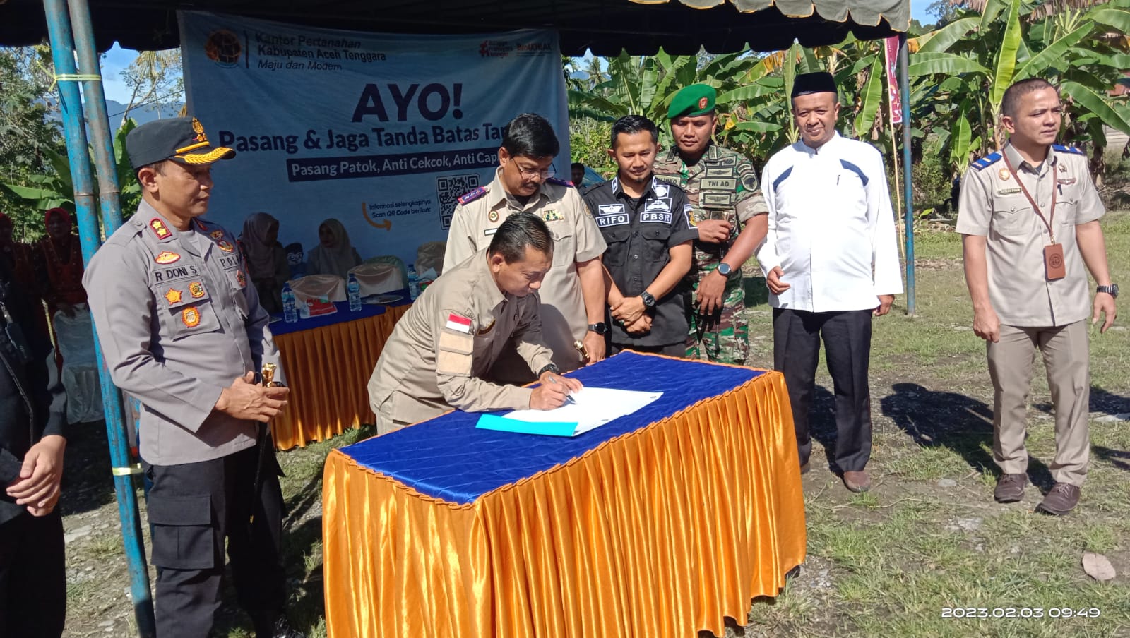 BPN Agara Gelar Patok Batas Tanah Simbolis