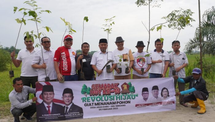 Sambut HUT Ke-15, Gerindra Sumut Tanam 18 Ribu Pohon
