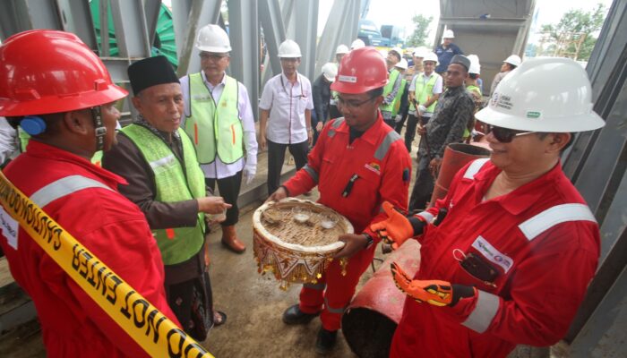 PGE Peusijuek Mulai Pengeboran Sumur Migas A-55A Di Aceh Utara