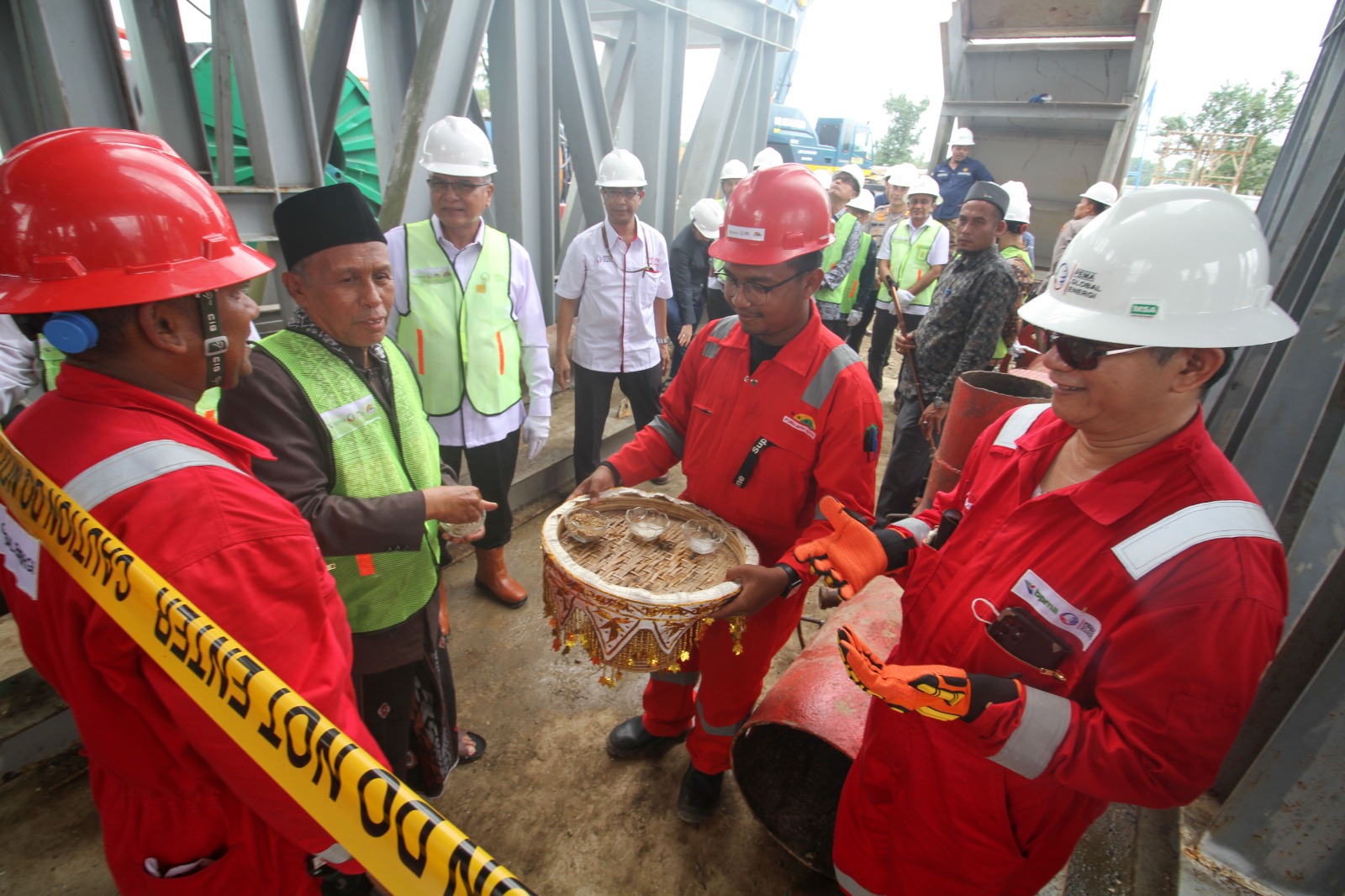 PGE Peusijuek Mulai Pengeboran Sumur Migas A-55A Di Aceh Utara