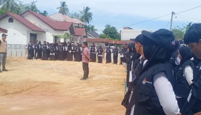 912 Pantarlih Aceh Tamiang Dilantik Dan Apel Siaga Pemilu