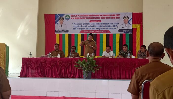 Upaya Tekan Stunting, Bupati Abdya Minta Usulan Musrenbang Fokus Air Bersih Dan WC