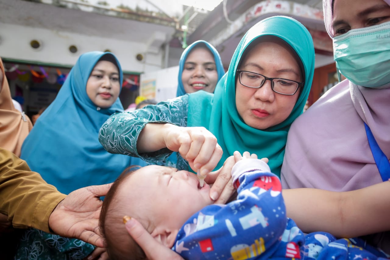 Sri Dewi Kurnilawati Launching Sub PIN Polio Putaran Kedua