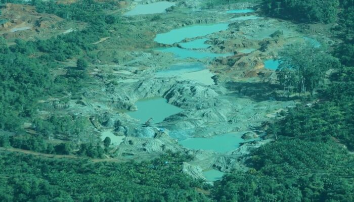 Dirreskrimsus Polda Aceh Pantau Lokasi Tambang Ilegal Lewat Udara