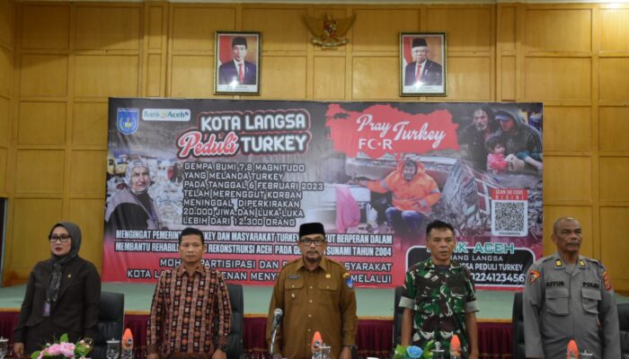 Pemko Langsa Donasi Gempa Turki Rp140 Juta