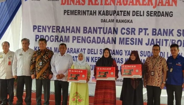 PT. Bank Sumut Salurkan 42 Mesin Bordir Kepada Kelompok Masyarakat