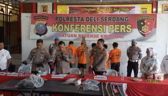 Polresta Deliserdang Tetapkan 5 Tersangka Kasus Geng Motor 1 Tewas