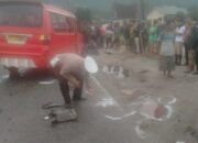 Di Tarutung, Mopen Kontra Sepeda Motor, Dua Tewas