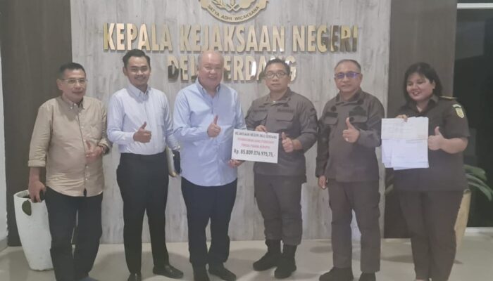Kembali Terima Uang Pengganti Rp85 M, Kajari DS: Pemulihan Uang Negara Tujuan Utama Kami