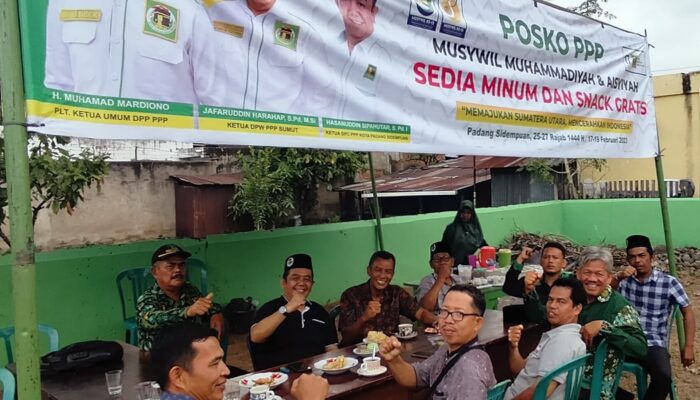 Semarakkan Muswil Muhammadiyah, PPP Sidempuan Buat Posko Minum Dan Snack Gratis