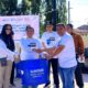 Penyerahan bantuan ratusan tempat sampah oleh KSI & Pelindo kepada camat Pangururan disaksikan Wakil Bupati, Asisten Pemertintahan, Asisten Kesra & Kadis Lingkungan Hidup.