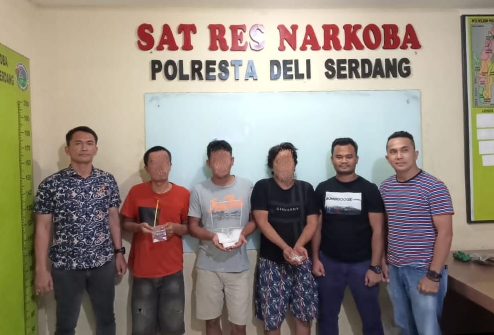 3 Pengedar Narkoba Ditangkap Polresta DS, 2,5 Ons Sabu Disita