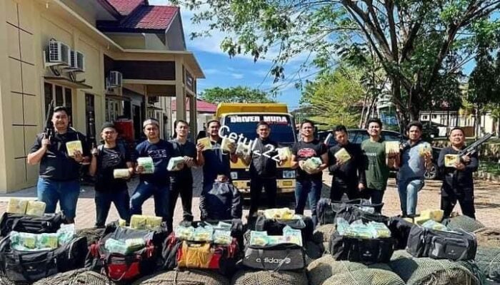 Polisi Amankan 1 Tersangka Dan 250 Kg Sabu Di Aceh Tamiang