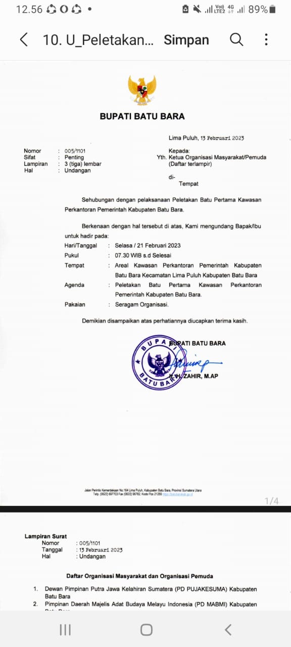Besok, Peletakan Batu Pertama Perkantoran Pemkab Batubara