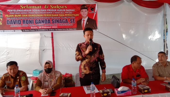 Dukung Pembangunan Infrastruktur, David Sinaga Ajak Warga Medan Teladan Bayar PBB