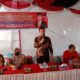 ANGGOTA DPRD Kota Medan, David Roni Ganda Sinaga saat Sosperda No.3 Tahun 2011 tentang PBB Perdesaan dan Perkotaan, di Jl.Stadion Teladan Ex SGO/UNIMED No.24 Kel Teladan Barat, Kec Medan Kota, Senin (20/2). Waspada/Yuni Naibaho