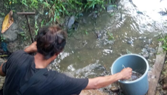 Di Besitang Tumpahan BBM Solar Ke Parit Mencemari Lingkungan, Warga Minta Dinas LH Turun