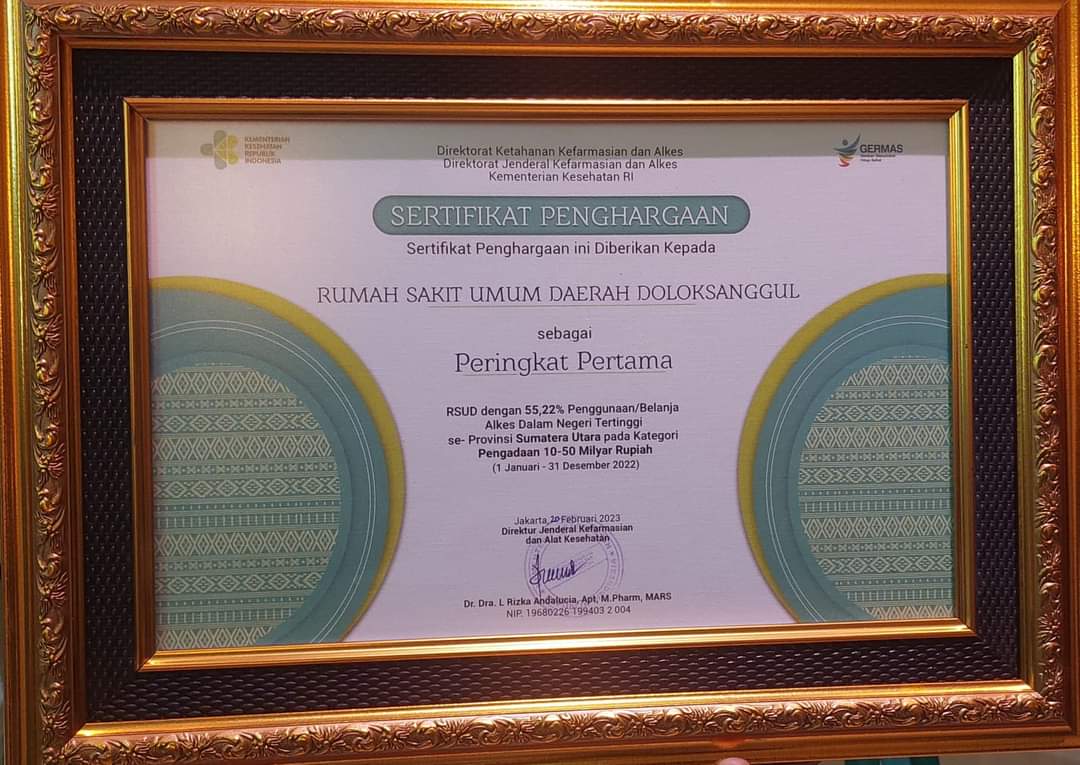 RSUD Doloksanggul Belanja Tertinggi Alkes PDN
