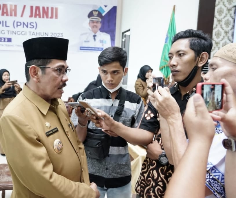 390 PNS Pemko Tebingtinggi Diambil Sumpah, Pj Wali Kota: PNS Pelayan Bukan Bos