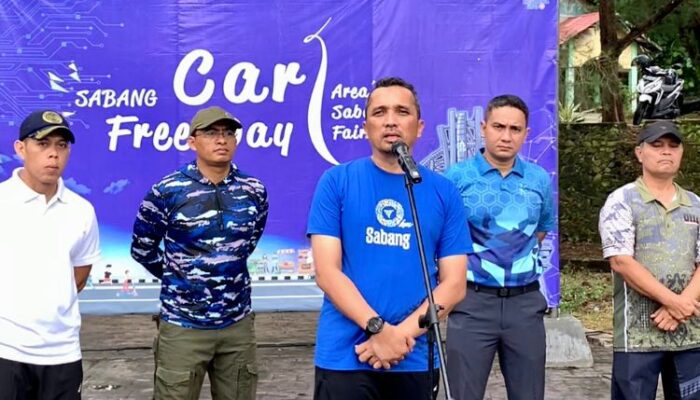 Meski Diguyur Hujan, Car Free Day Perdana Di Sabang Berjalan Sukses