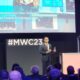 Direktur Utama PT PLN (Persero), Darmawan Prasodjo saat menjadi pembicara pada ajang Mobile World Congress (MWC) 2023 di Barcelona guna mengajak kekuatan internasional berkolaborasi dalam transisi energi.