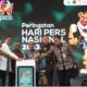KEPALA Kejaksaan Tinggi Sumatera Utara Idianto, SH, MH, Gubsu Edy Rahmayadi, Ketua DPRD Sumut, Baskami Ginting, Sekda Provsu Arif Sudarto Trinugroho menekan tombol pada acara Pameran Hari Pers Nasional (HPN) menuju puncak Peringatan HPN tahun 2023 di Lapangan Astaka, Jalan Williem Iskandar, Kabupaten Deliserdang, Selasa (7/2/2023). Waspada/ist