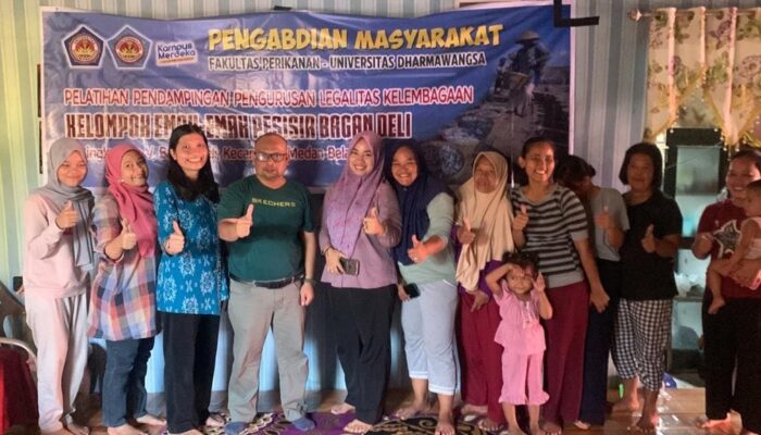 Fak. Perikanan Undhar Latih Emak-amak Pesisir Bagan Deli Urus Perizinan Usaha Berbadan Hukum