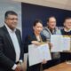 Smartfren dan Xingtera menandatangani nota kesepahaman untuk mewujudkan transformasi digital dan Industri 4.0 di Indonesia. Sesi penandatanganan tersebut dihadiri oleh (dua dari kiri) Shurish Subbramaniam, Chief Technology Officer Smartfren; (tiga dari kiri) Yuqing Niu, President and CEO Xingtera Inc.; (empat dari kiri) Andrijanto Muljono, Chief Commercial Officer Smartfren; dan (lima dari kiri) Franky O. Widjaja, Chairman Smartfren.