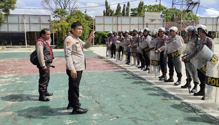 Kapolres Simalungun Pimpin Latihan Dalmas Pengamanan Pilpanag