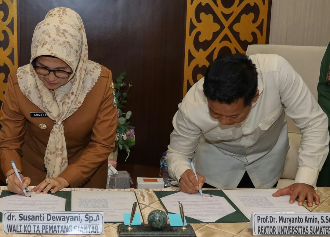 Wali Kota P.Siantar Dan Rektor USU Tandatangani MoU