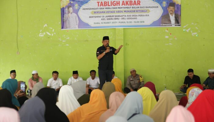 Rahudman Gelar Silaturahmi Dan Tabliq Akbar Dengan Masyarakat Sibiru-Biru