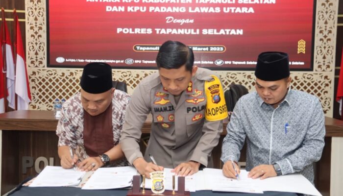 KPU Dan Polres Tapsel Perkuat Sinergitas