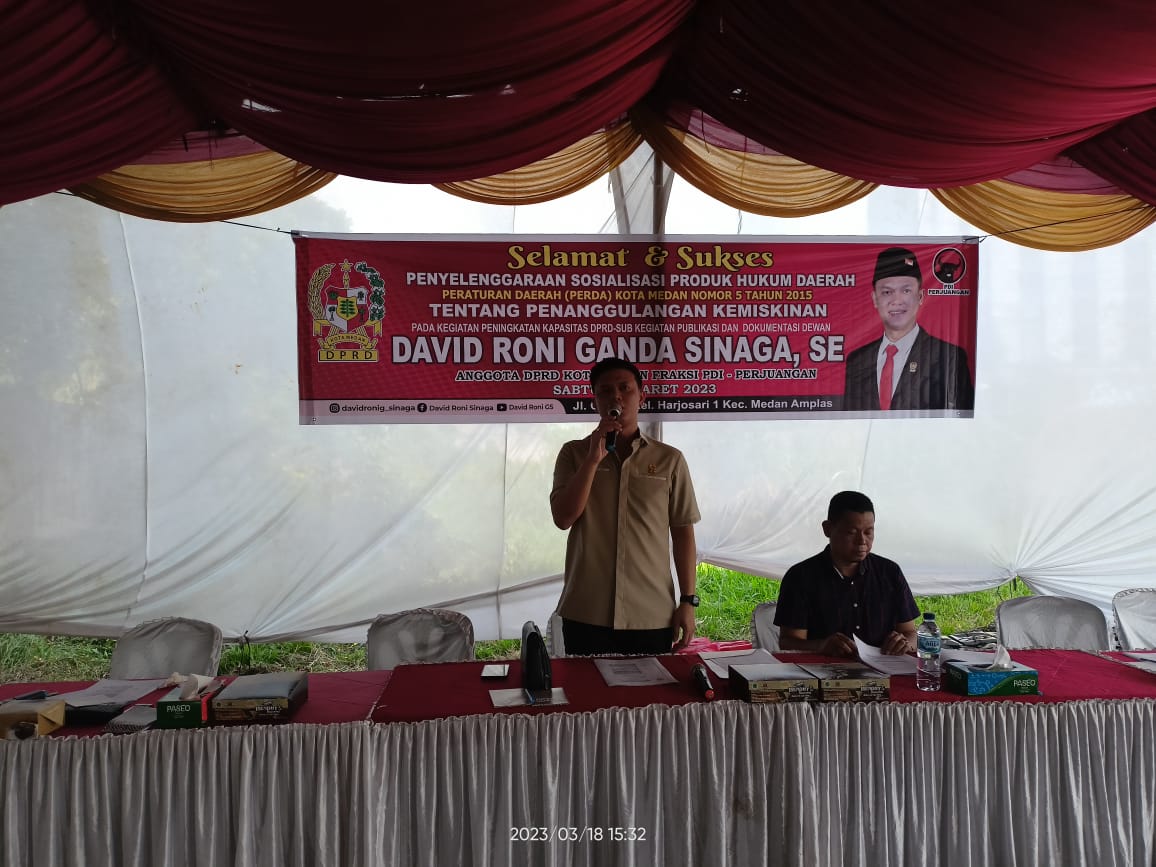 David Roni G Sinaga Harap Warga Masuk DTKS Segera Dapat Bansos