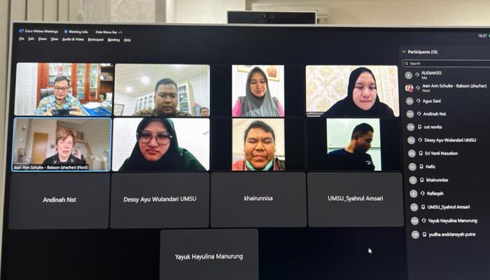 Bangun Kemitraan, UMSU-Babson College Boston USA Lakukan Virtual Meeting