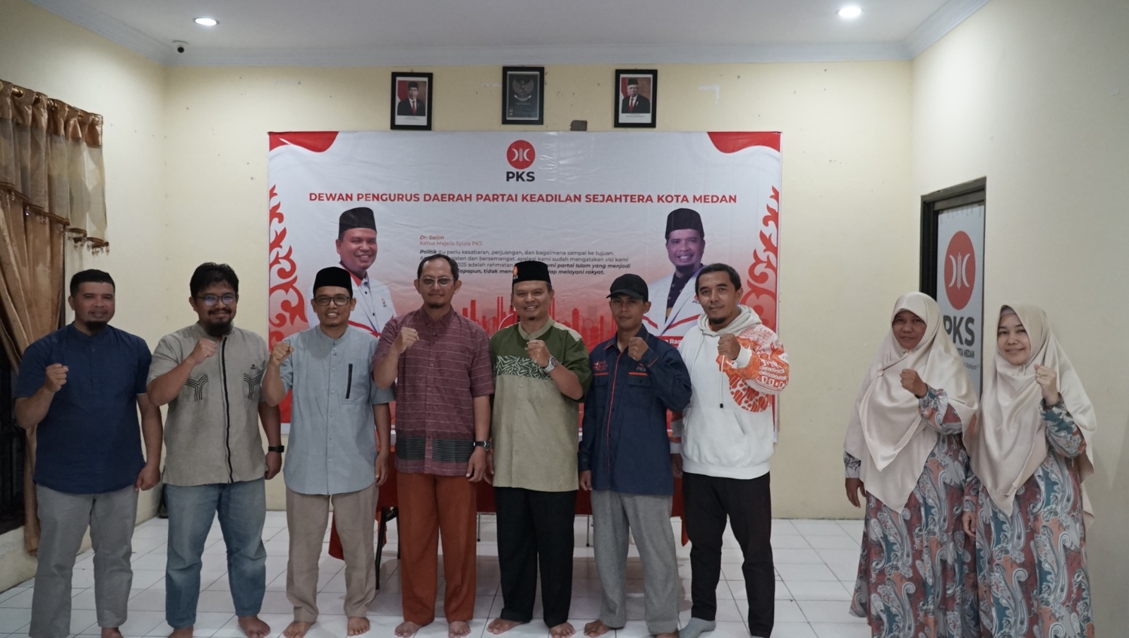 Kasman Lubis Lantik Satgas Pengamanan Pemilu dan Kordapil PKS Kota Medan