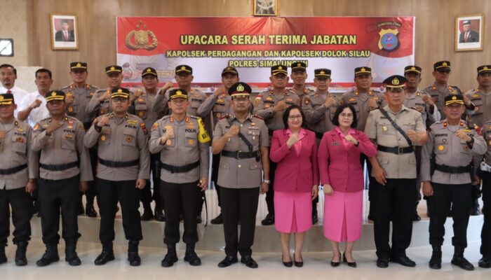 Kapolres Pimpin Serah Terima Jabatan Kapolsek Perdagangan Dan Doloksilau
