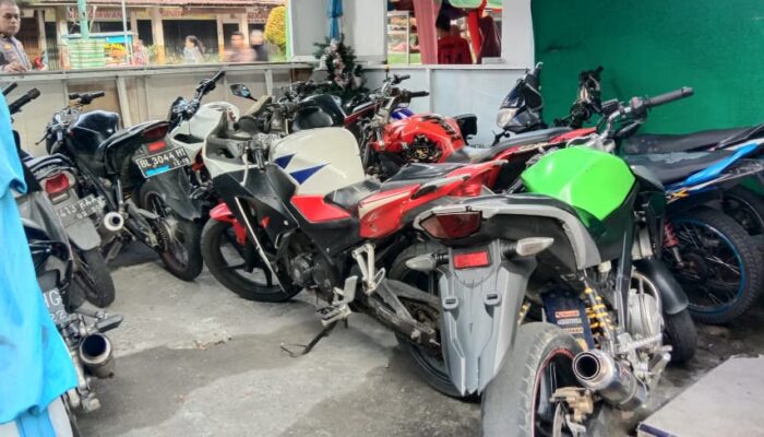 Satlantas Polres Agara Amankan 17 Sepeda Motor Dua Knalpot Brong