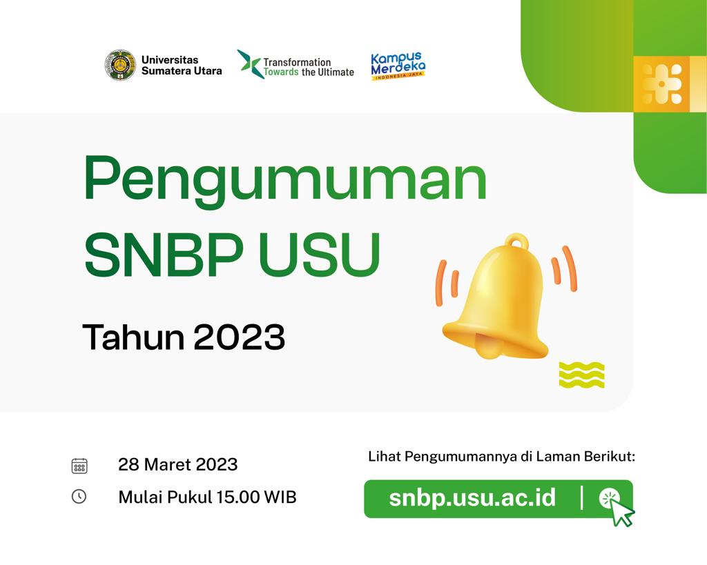 USU Terima 2.303 Mahasiswa Baru Jalur SNBP 2023