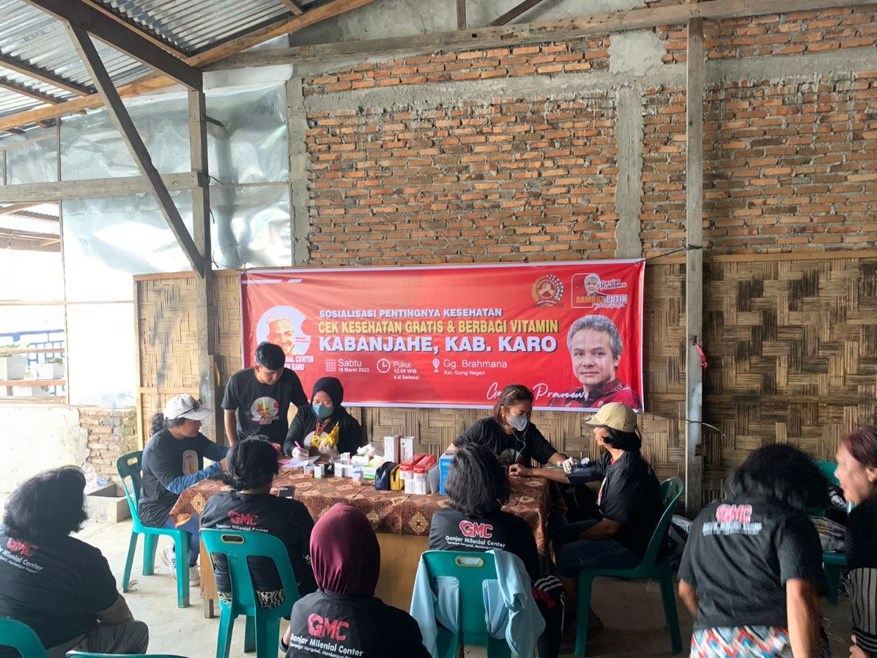 Ganjar Milenial Center Sumut Gelar Kegiatan Pemeriksaan Kesehatan Gratis untuk Warga Karo