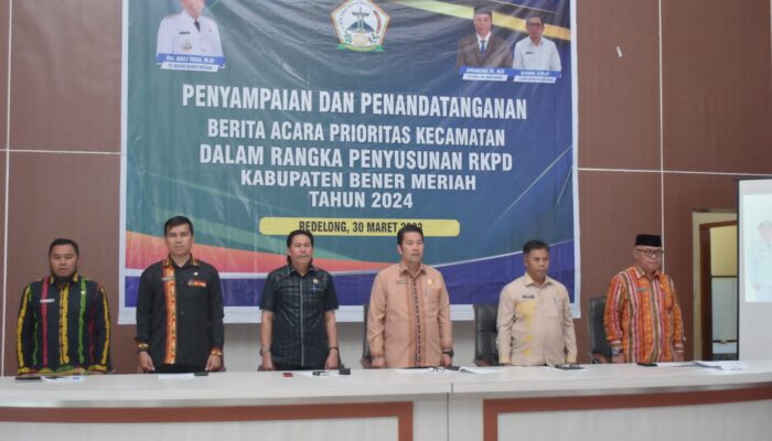 RKPD 2024 Pemkab Bener Meriah Fokus 4 Isu Strategis Nasional
