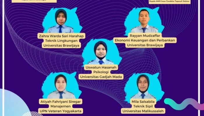 Selamat! 5 Siswa MAN IC Tapsel Diterima PTN Favorit Jalur SNBP 2023