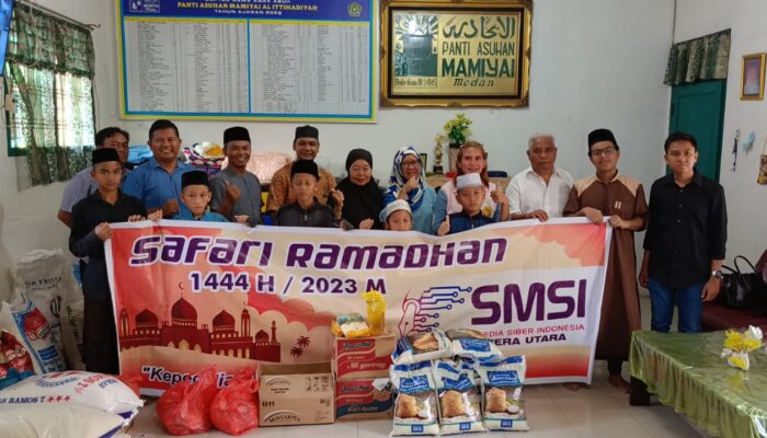 Safari Ramadan SMSI Sumut, Bantu Bahan Pokok Ke Panti Asuhan Mamiyai