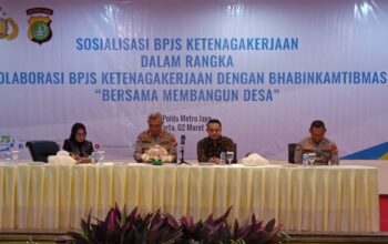 Bhabinkamtibmas Polda Metro Jaya Ikuti Sosialisasi BPJS Ketenagakerjaan