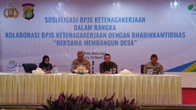 Bhabinkamtibmas Polda Metro Jaya Ikuti Sosialisasi BPJS Ketenagakerjaan