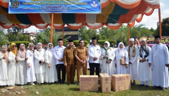 Ribuan Siswa Pelajar Kota Medan Ikuti Simulasi Manasik Haji