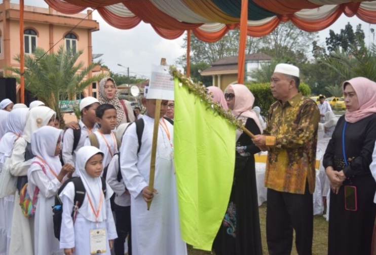 Siswa SMP SMA SMK Kota Medan Ikuti Simulasi Manasik Haji