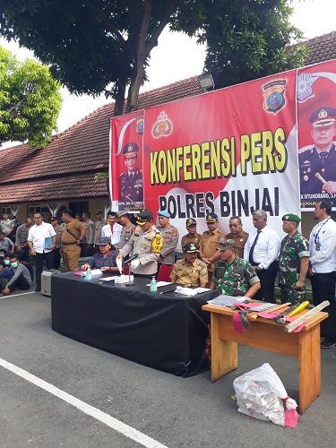 Polres Binjai Razia Gabungan Cipta Kondisi, Ratusan Orang Terjaring