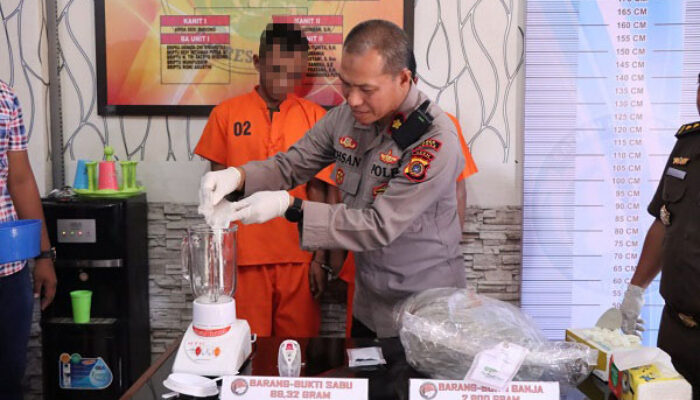 Wakapolres Langsa Musnahkan Barang Bukti Sabu Dan Ganja