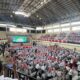 Kepala Sekolah, guru, dan tenaga kependidikan dari Seluruh Sekolah SMA/SMK/SLB Negeri dan Swasta di wilayah Cabang Dinas Wilayah V, menghadiri kunjungan Gubsu Edy Rahmayadi di GOR Kisaran. Waspada/Sapriadi